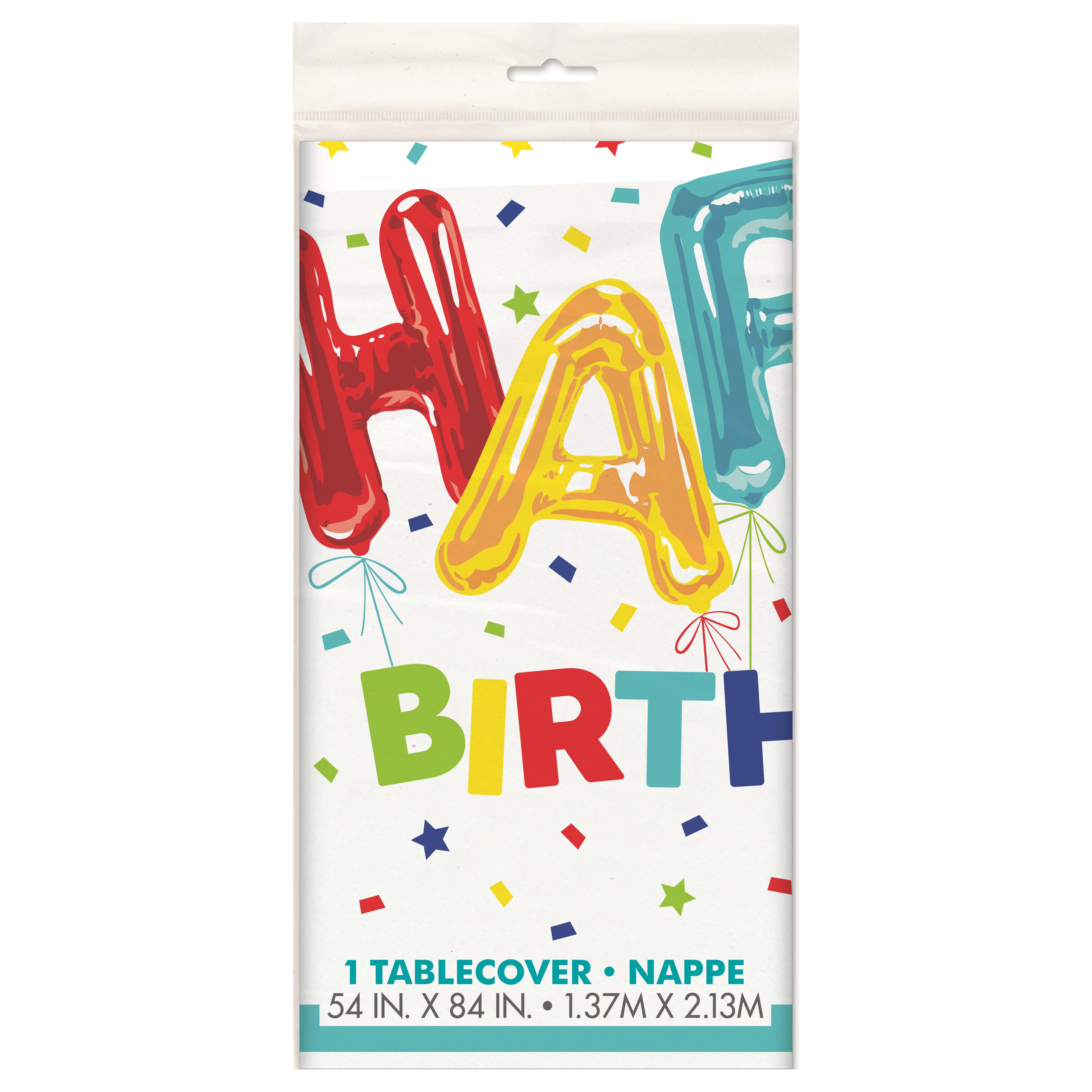 Unique Happy Birthday Plastic Table Cover - Shop Napkins & table cloths ...