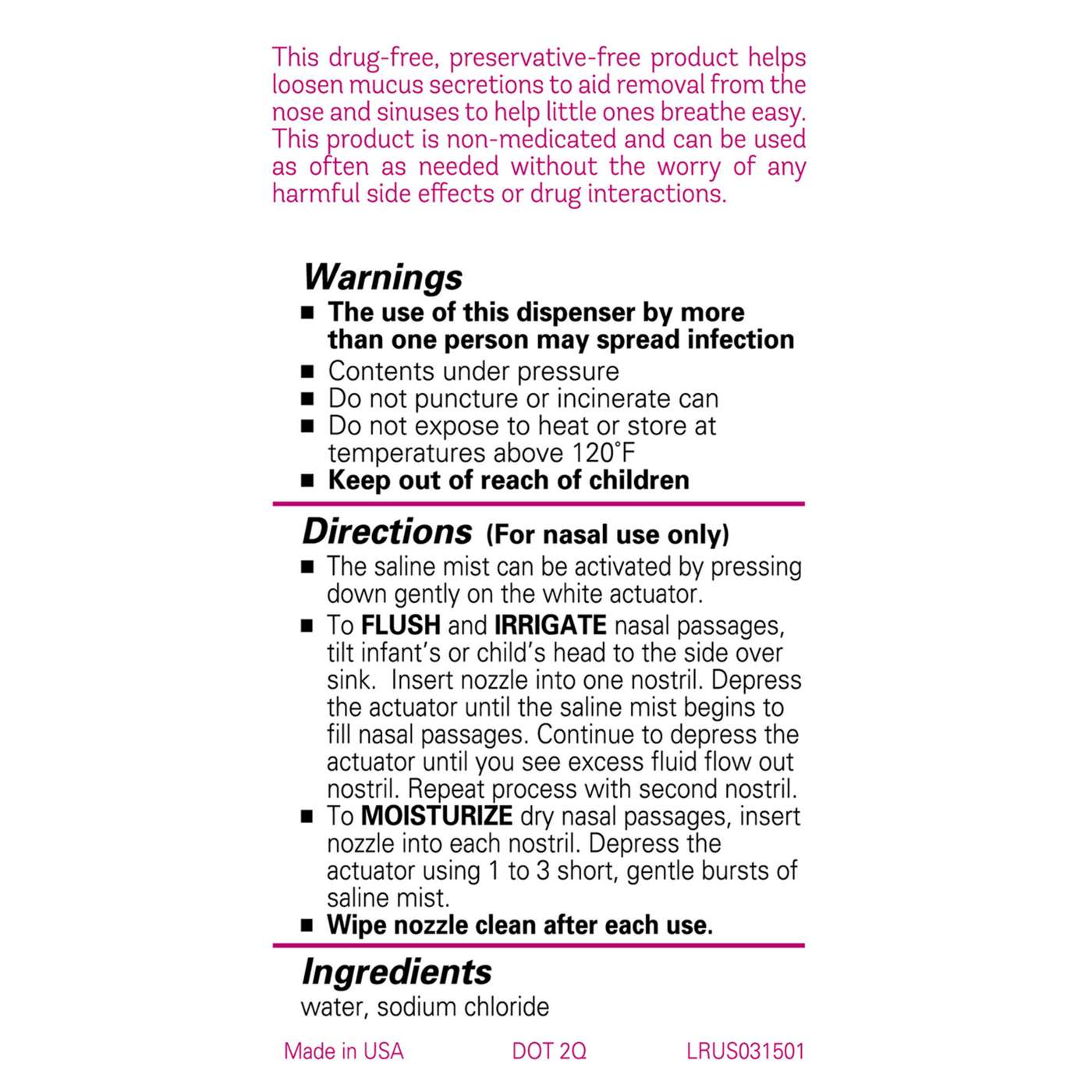 Little Remedies Sterile Saline Nasal Mist Shop Medical devices