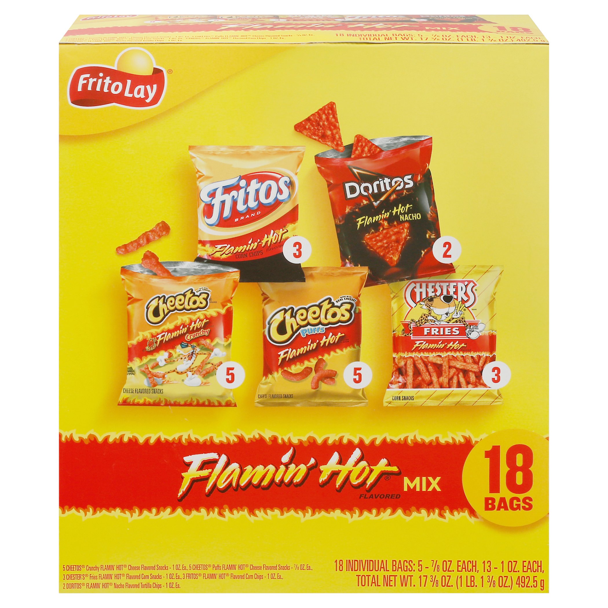 Frito Lay Flamin Hot Mix Variety Pack Chips Shop Chips At H E B