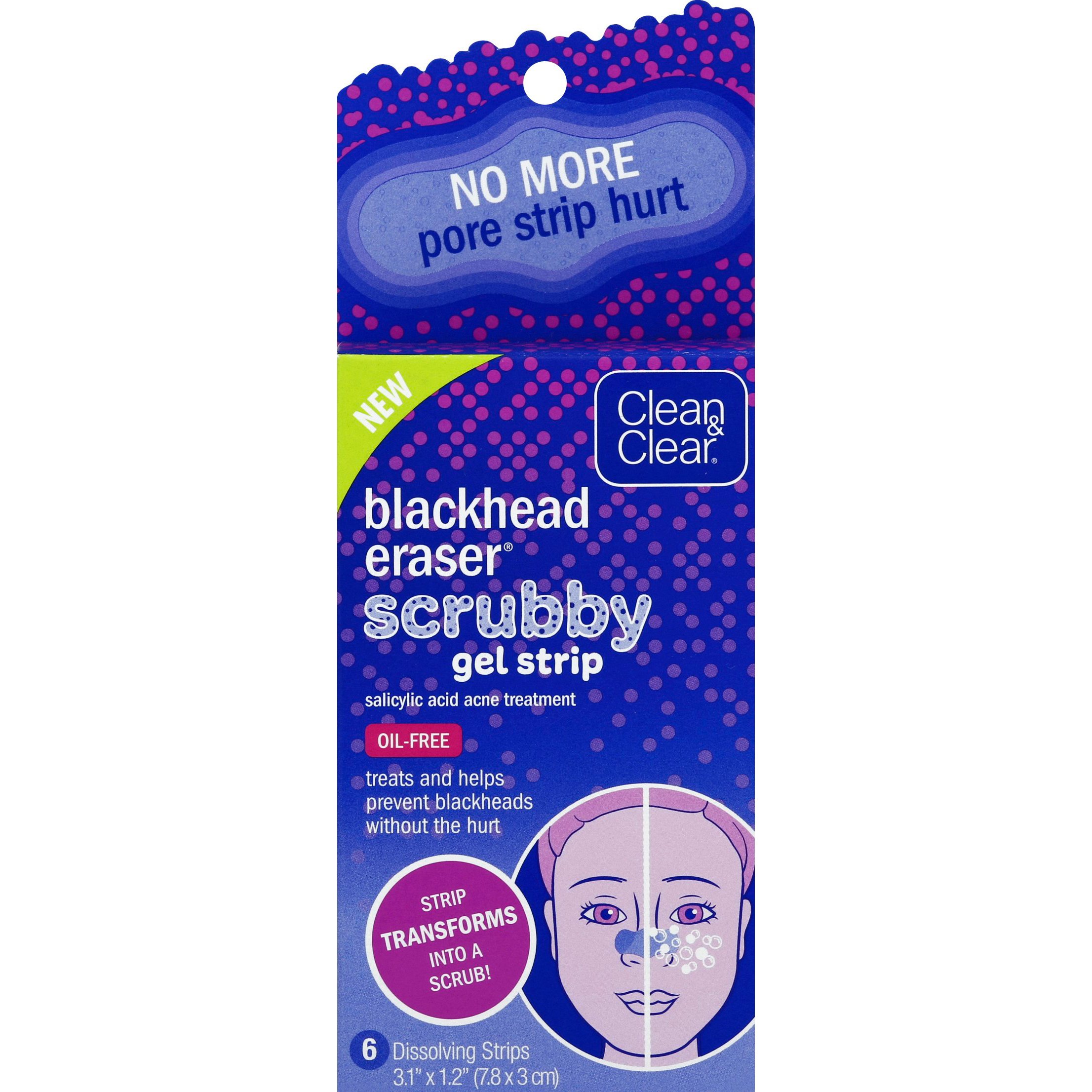 Clean & Clear Blackhead Eraser Scrubby Gel Strip Shop Facial