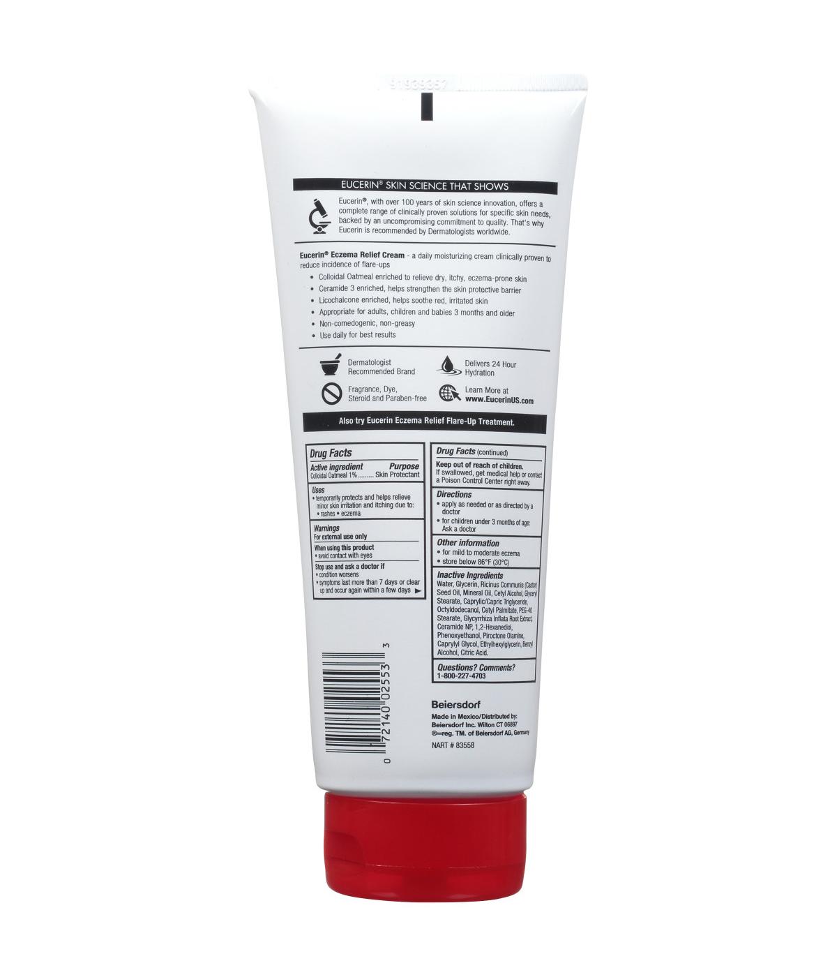 Eucerin Eczema Relief Cream Tube; image 2 of 3
