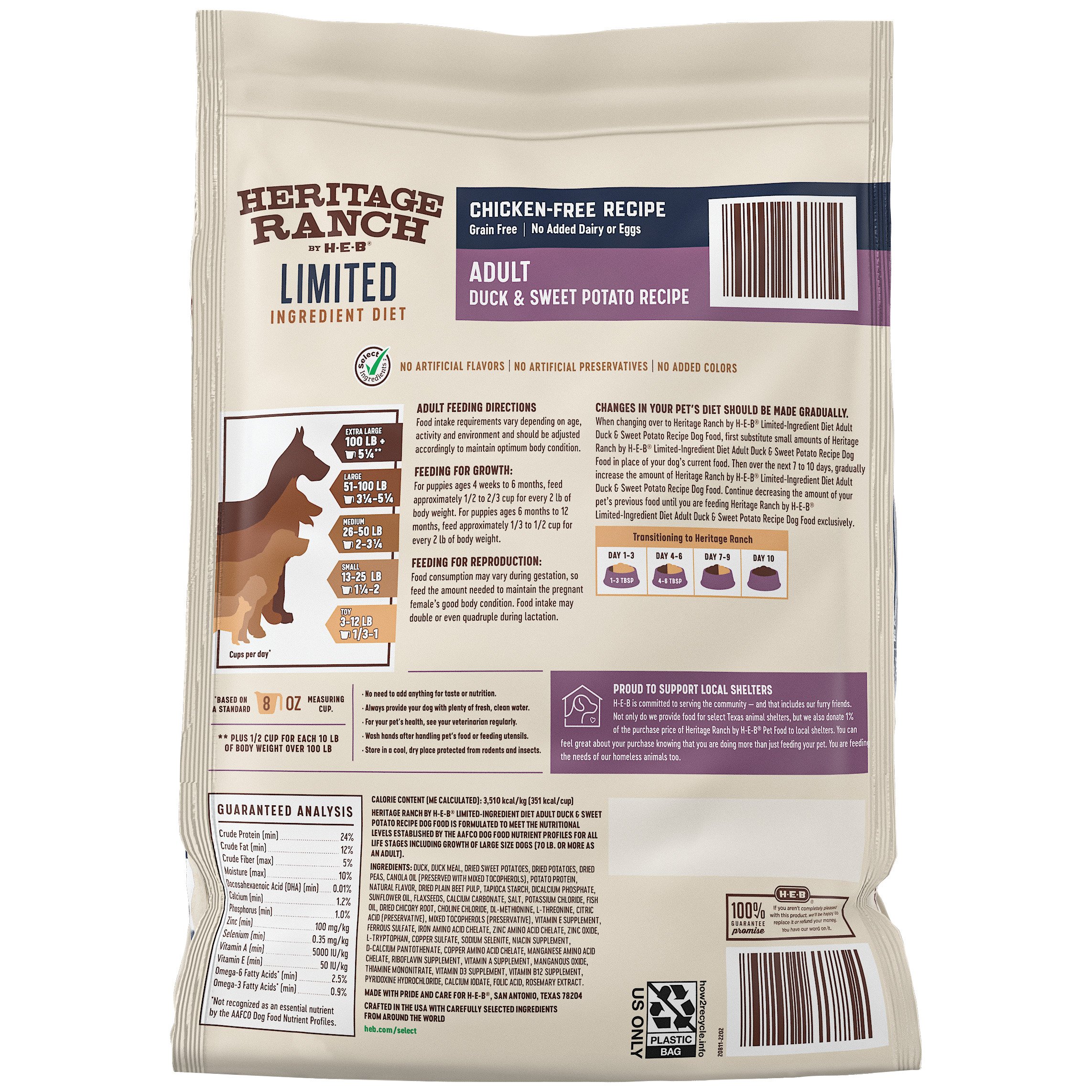 Heb grain outlet free dog food