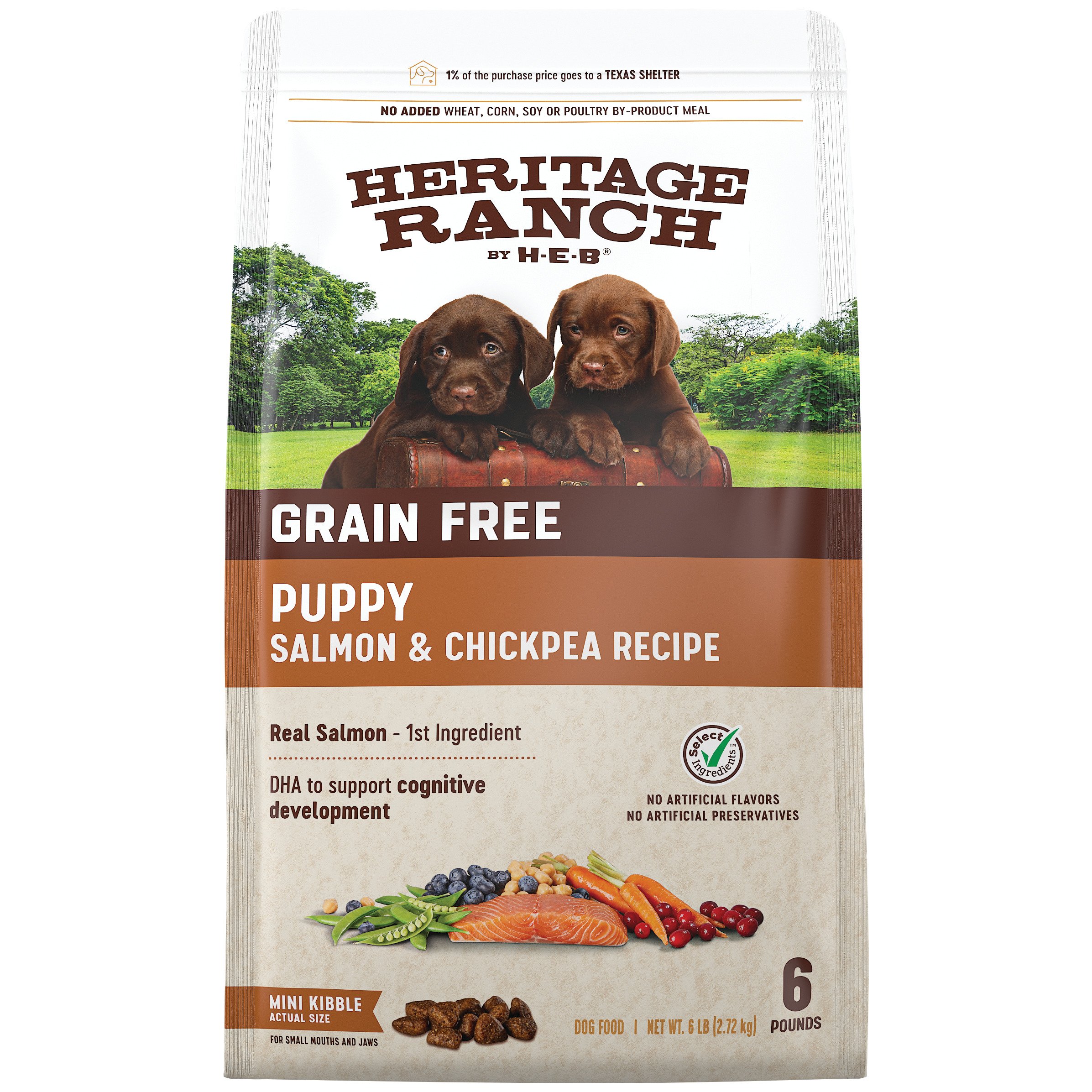Heritage Ranch by H-E-B Puppy Grain-Free Dry Dog Food - Salmon & Chickpea