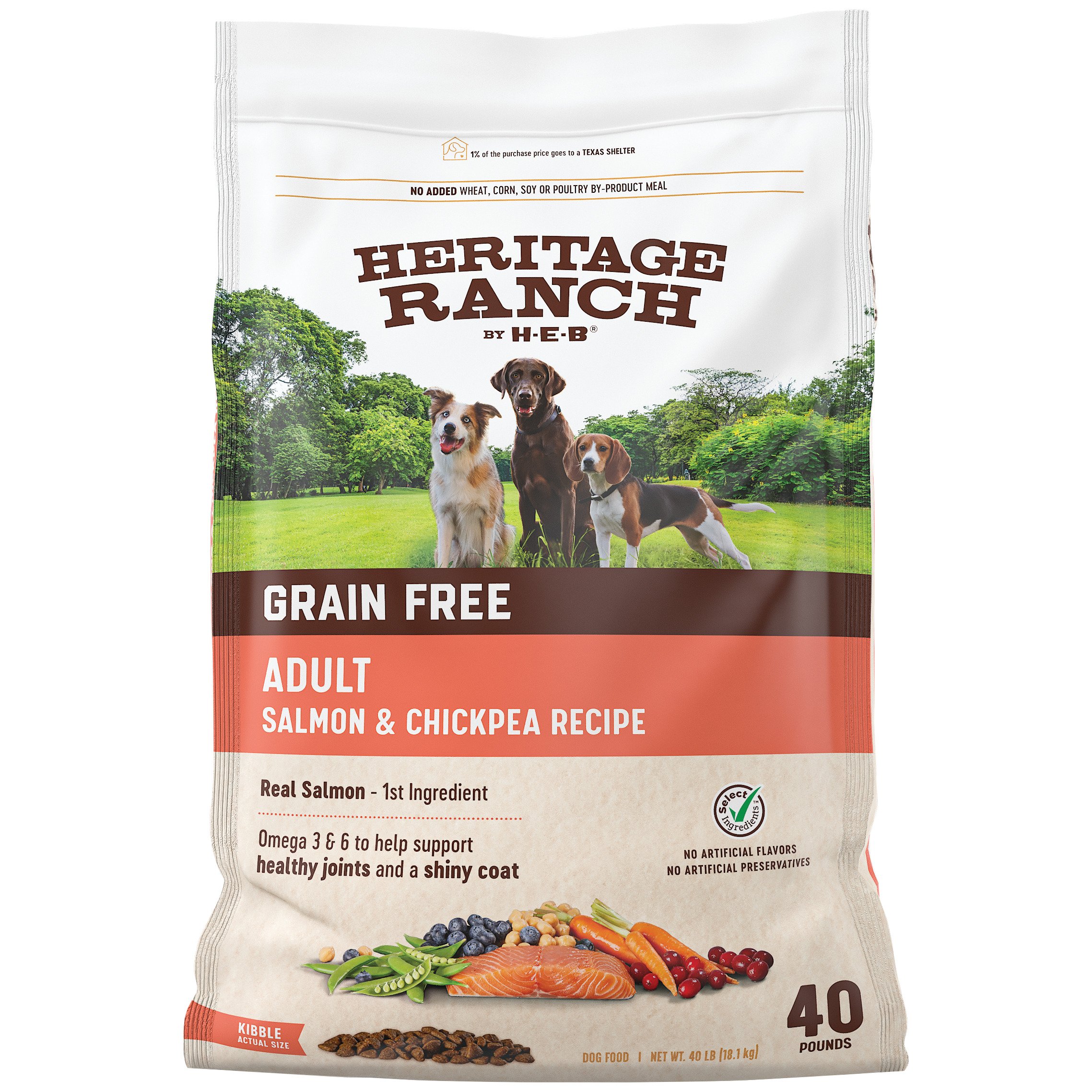 Heritage Ranch by HEB Grain Free Salmon & Chickpea Recipe Dry Dog