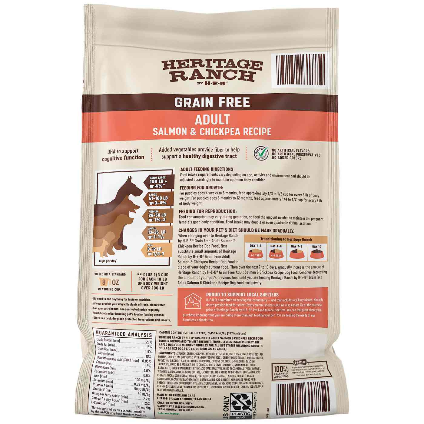 Heritage Ranch by H-E-B Adult Grain-Free Dry Dog Food - Salmon & Chickpea; image 2 of 2