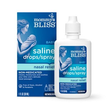 Mommy's Bliss Saline Nasal Relief Drops/Spray, 1 oz