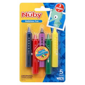 Nuby Bath Crayons, 5 ct