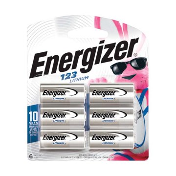 Energizer 123 Lithium Batteries, 6 pk