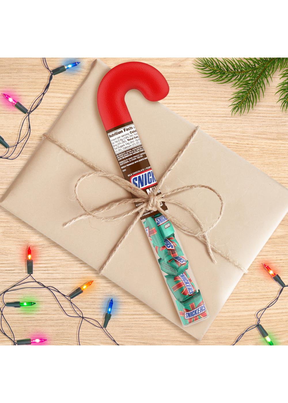 Snickers Minis Milk Chocolate Christmas Candy Cane Tube; image 3 of 7