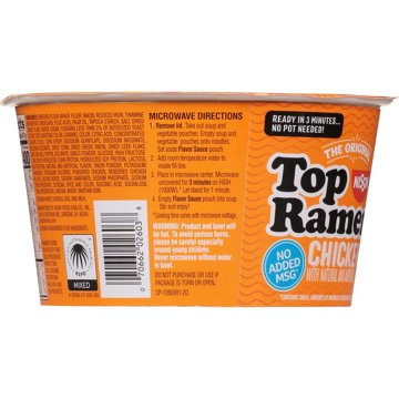 Nissin Top Ramen Chicken Noodle Soup Bowl, 3.42 oz