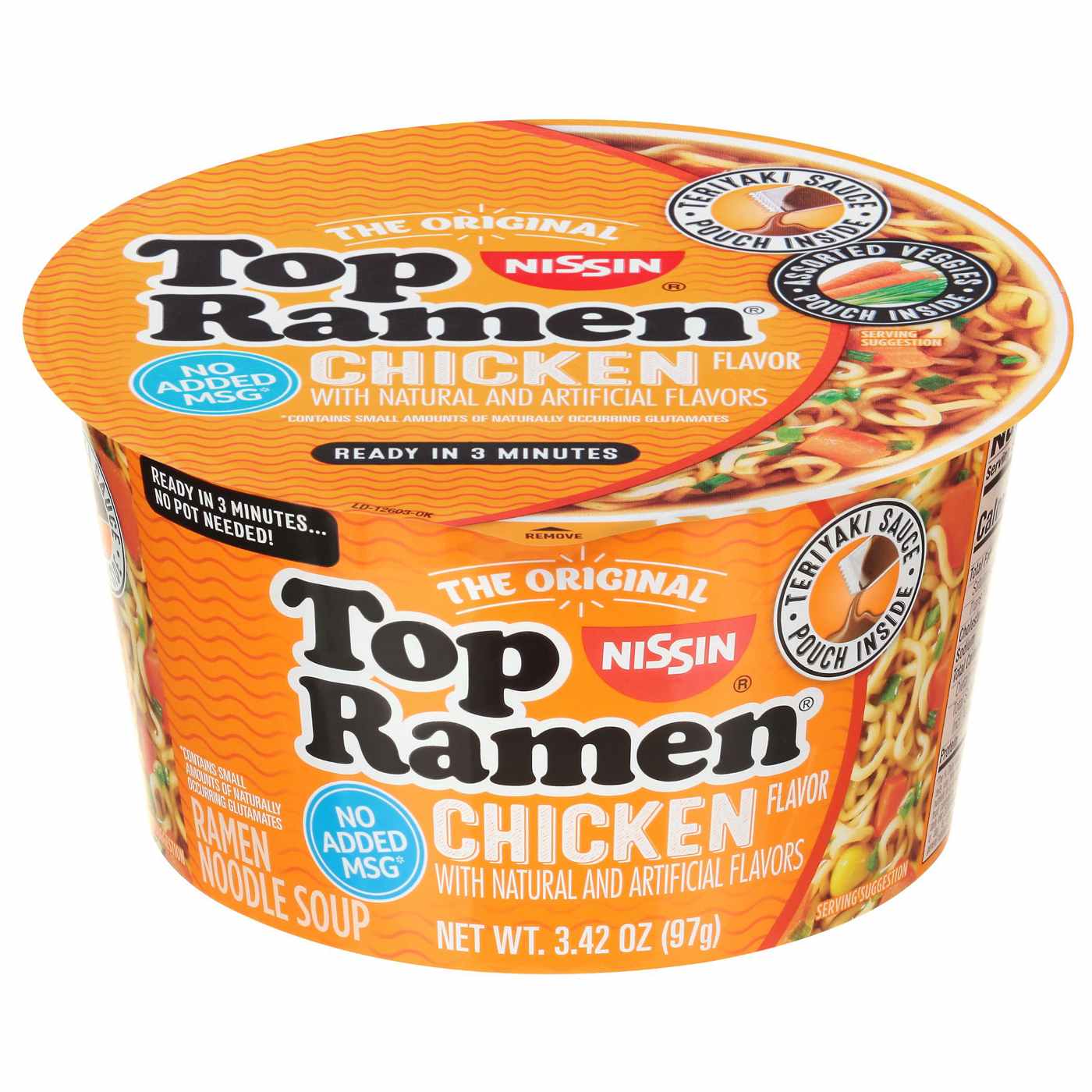 Nissin Top Ramen Chicken Noodle Soup Bowl; image 7 of 7