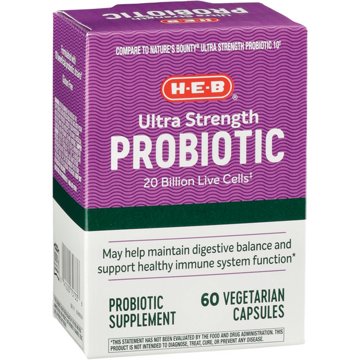 H-E-B Ultra Strength Probiotic Capsules, 60 ct