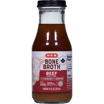 H-E-B Beef Bone Broth, 9.5 oz