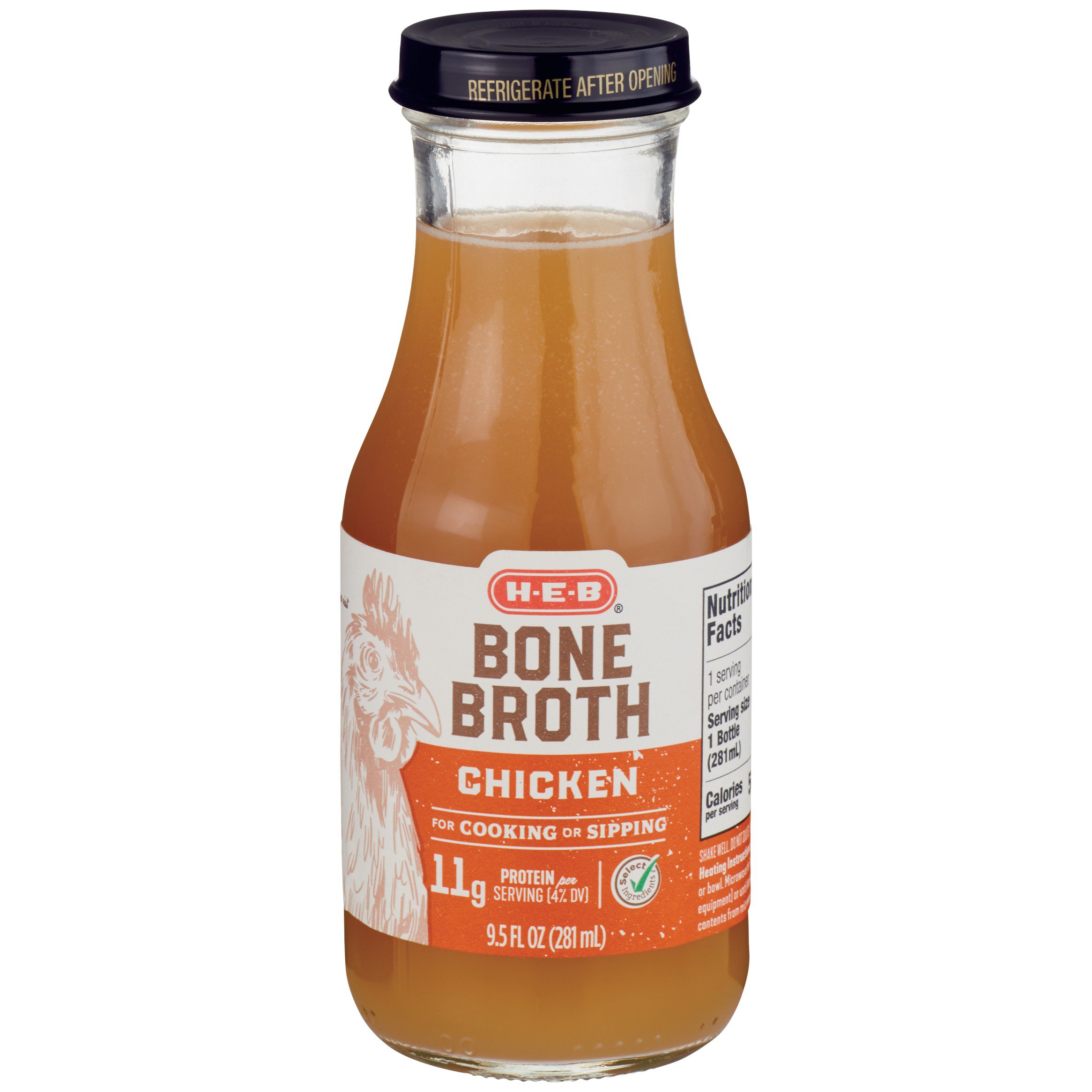 H-E-B Select Ingredients Chicken Bone Broth - Shop Broth & Bouillon At ...