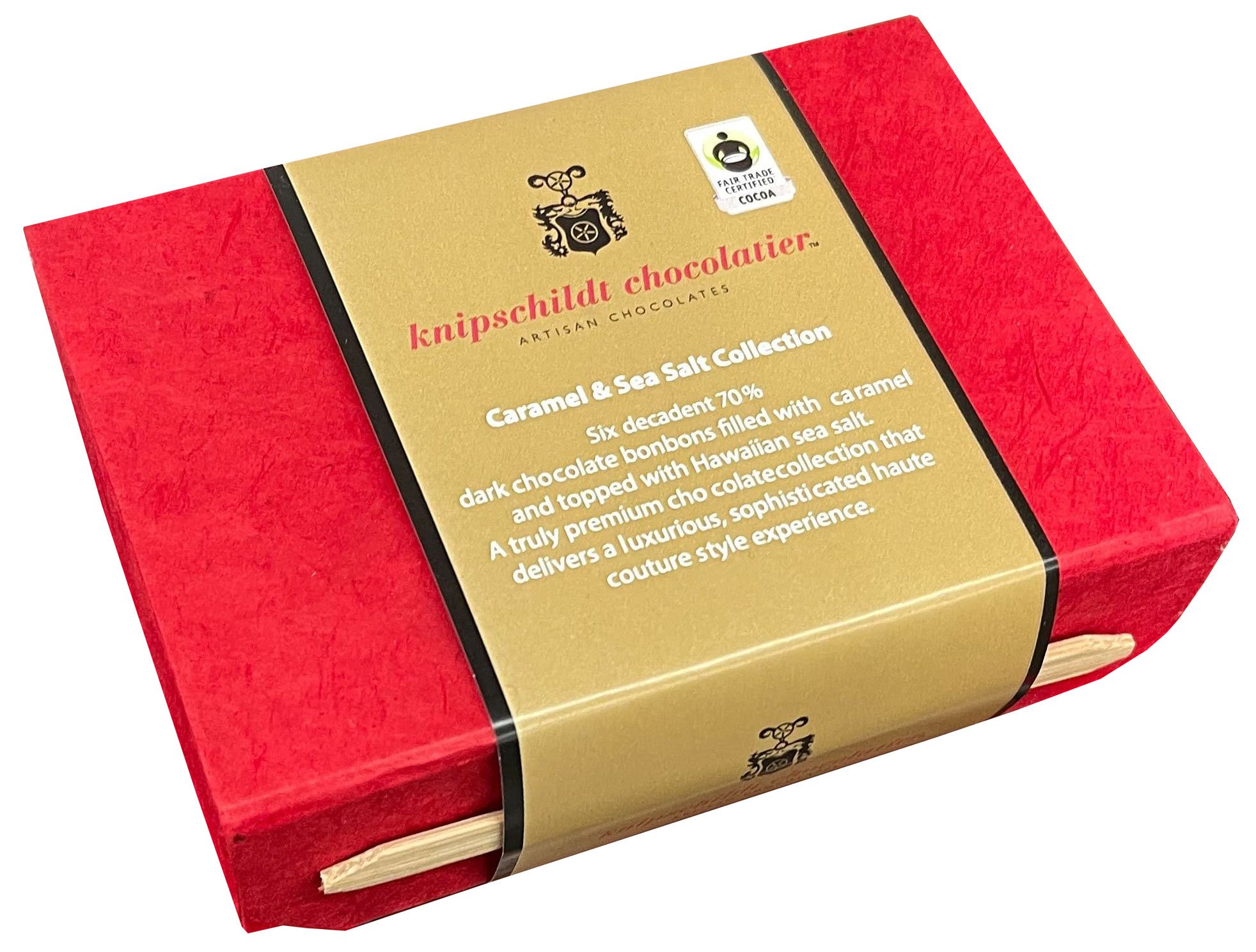 Knipschildt Caramel & Sea Salt Collection Artisan Chocolates, 6 ct