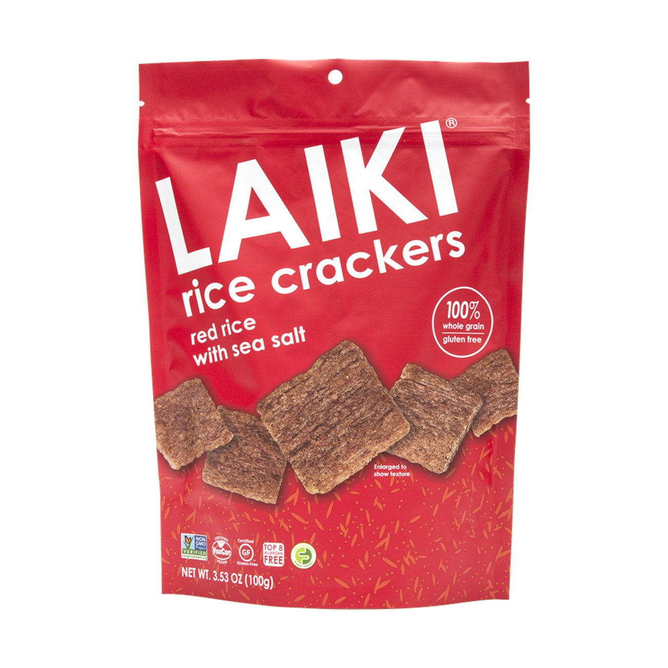Laiki Red Rice with Sea Salt Rice Crackers Shop Crackers