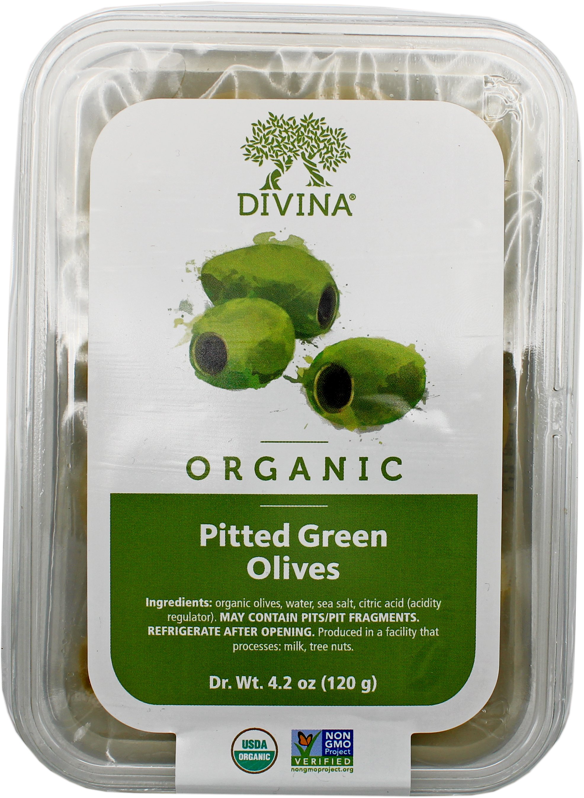 Divina Organic Pitted Green Olives Shop Vegetables at HEB