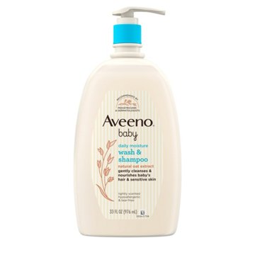 Aveeno Baby Daily Moisture Wash & Shampoo, 33 oz