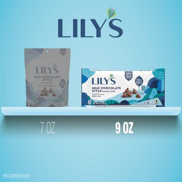 Lily's No Sugar Added Milk Chocolate-Style Baking Chips, 9 oz