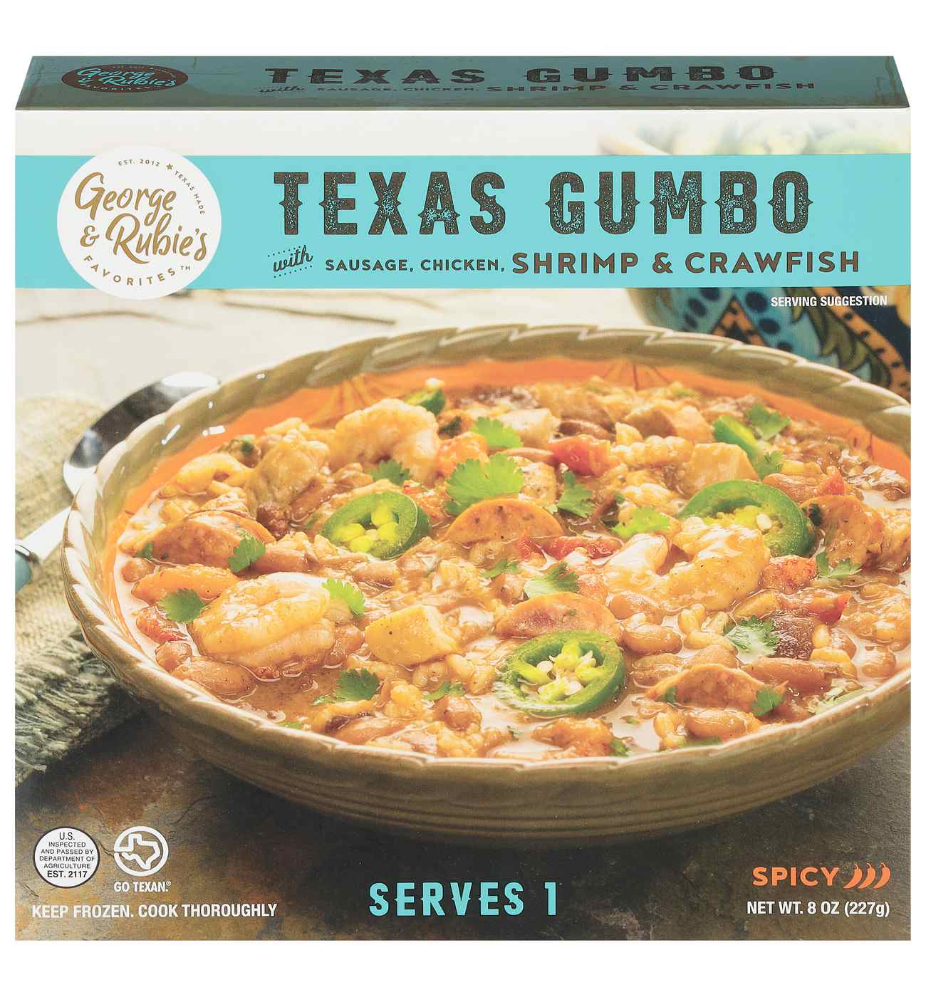 George & Rubie's Favorites Frozen Shrimp & Crawfish Texas Gumbo Frozen Meal; image 1 of 2