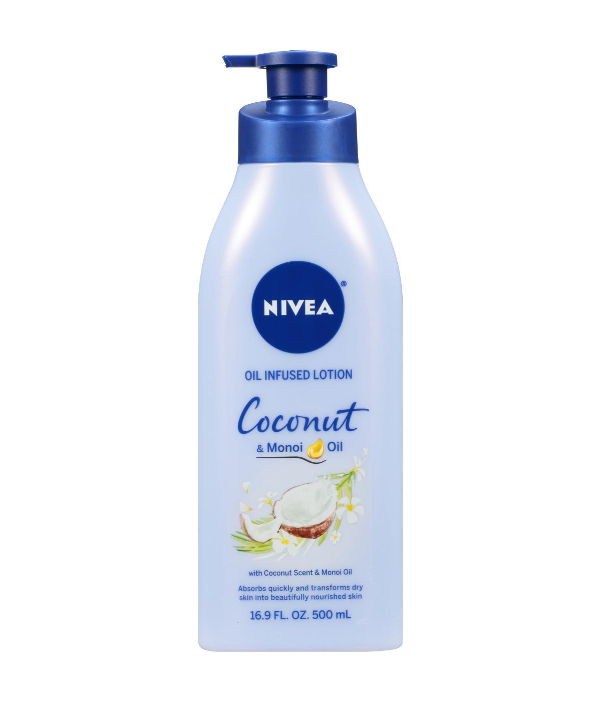 NIVEA Coconut & Monoi Oil Infused Body Lotion Pump Bottle; image 1 of 4