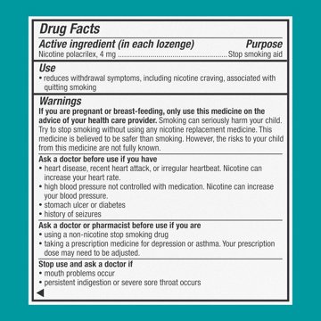 Nicorette Coated Nicotine Lozenges to Help Quit Smoking, 4 mg, Ice Mint Flavored Stop Smoking Aid, 20 ct