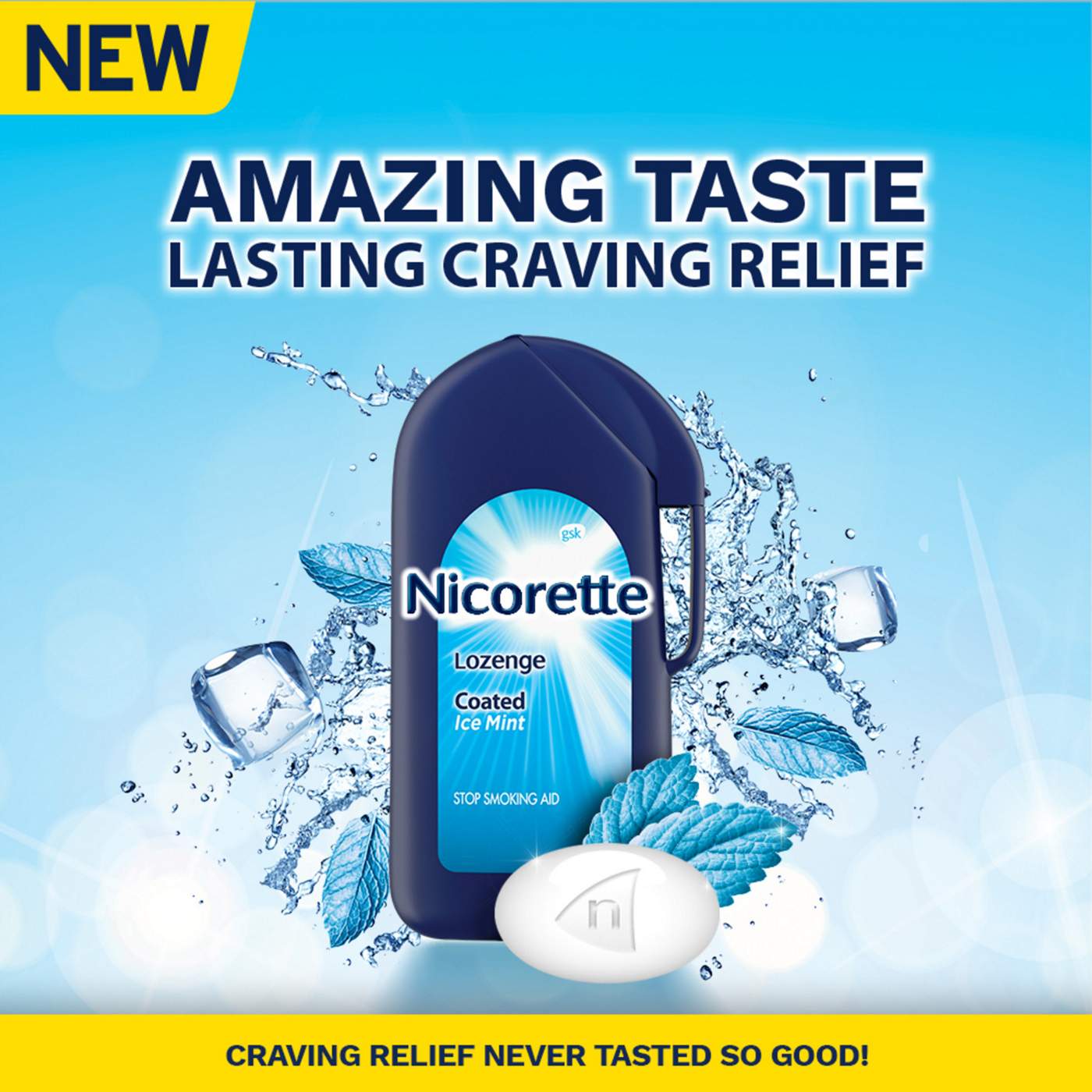 Nicorette Coated Nicotine Lozenges to Help Quit Smoking, 2 mg, Ice Mint Flavored Stop Smoking Aid; image 2 of 5