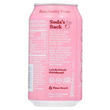 poppi Prebiotic Soda - Raspberry Rose
