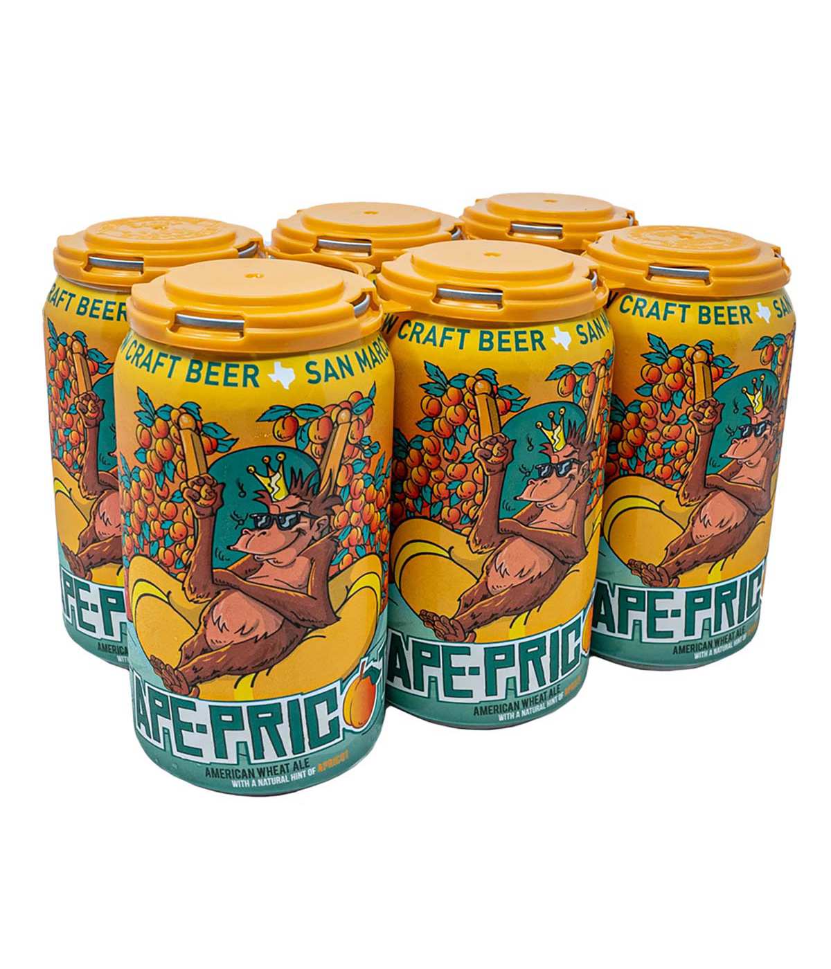 Aquabrew Ape-pricot American Wheat Ale 12 oz Cans; image 1 of 2