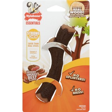 Nylabone Essentials Strong Chew Hickory Smoked Beef Flavor Medium Dog Toy, EACH