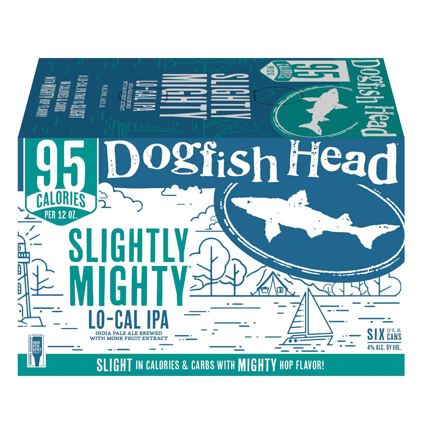 Dogfish Head Slightly Mighty Lo-Cal IPA Beer 12 oz Cans; image 1 of 3