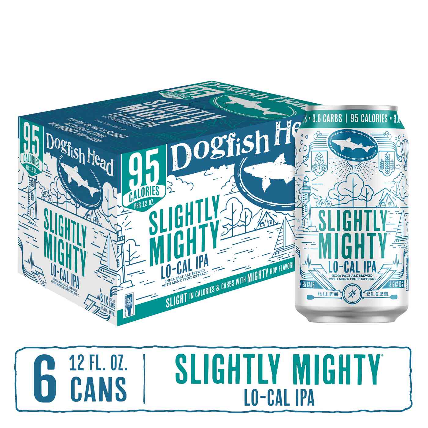 Dogfish Head Slightly Mighty Lo-Cal IPA Beer 12 oz Cans; image 3 of 3
