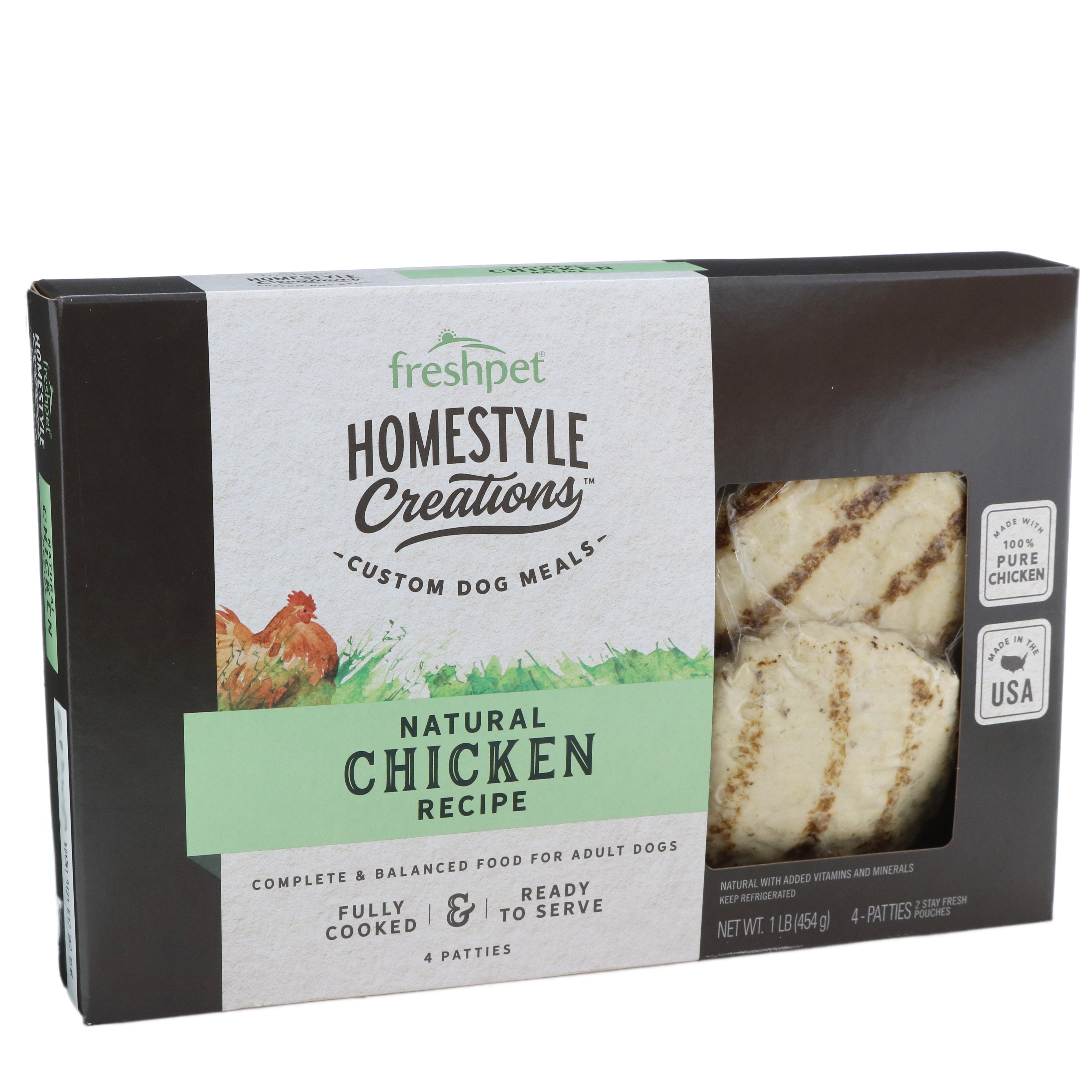 Freshpet Homestyle Creations Natural Chicken Recipe Patties for Dogs