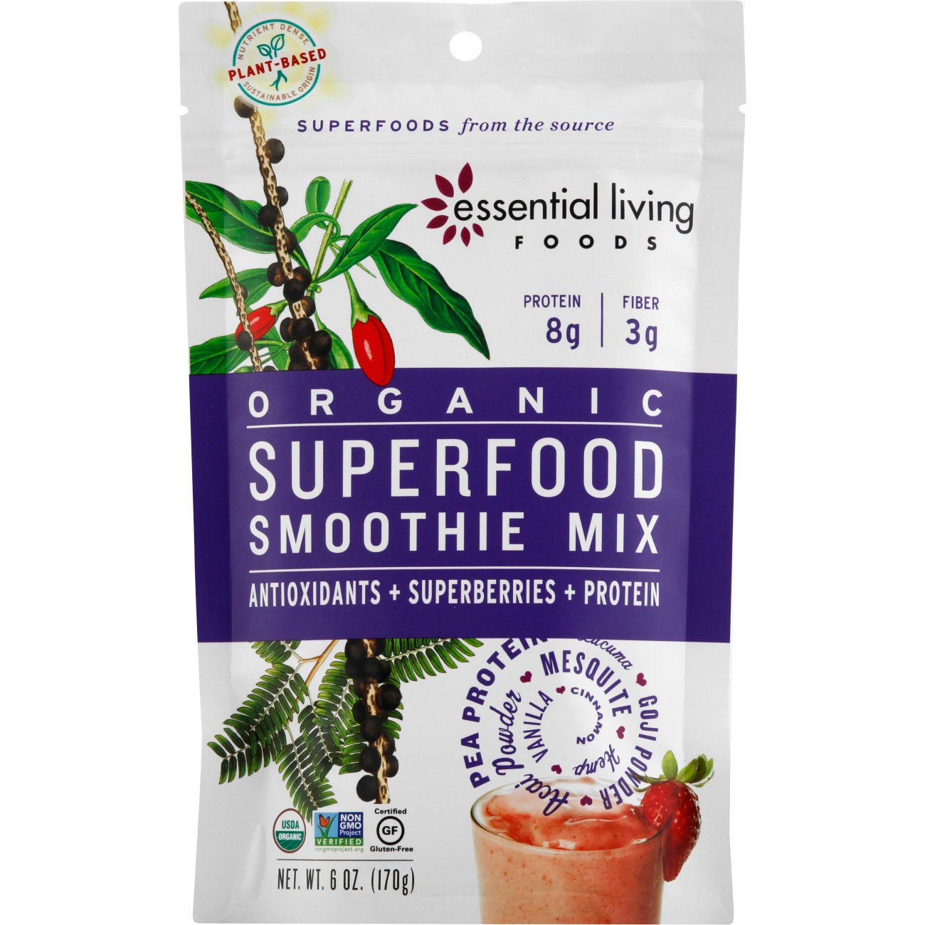 Essential Living Foods Organic Superfood Smoothie Mix Shop Diet