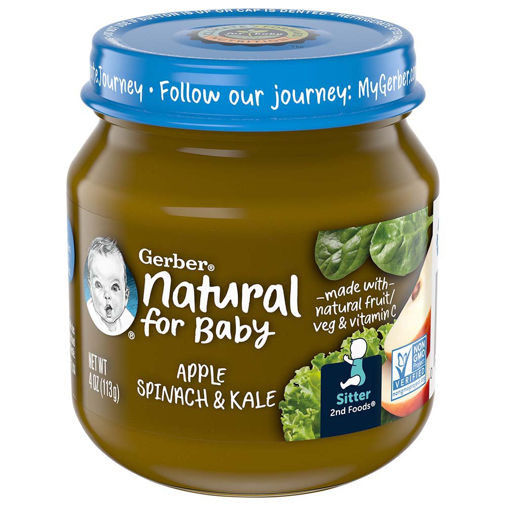 Gerber Natural for Baby 2nd Foods Apple Spinach & Kale Shop Baby