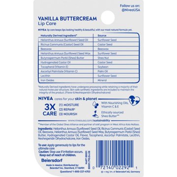 NIVEA Vanilla Buttercream Lip Care, 0.17 oz
