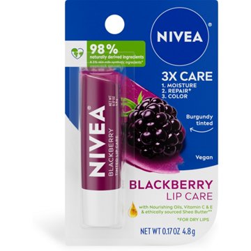 NIVEA Blackberry Tinted Lip Care, 0.17 oz
