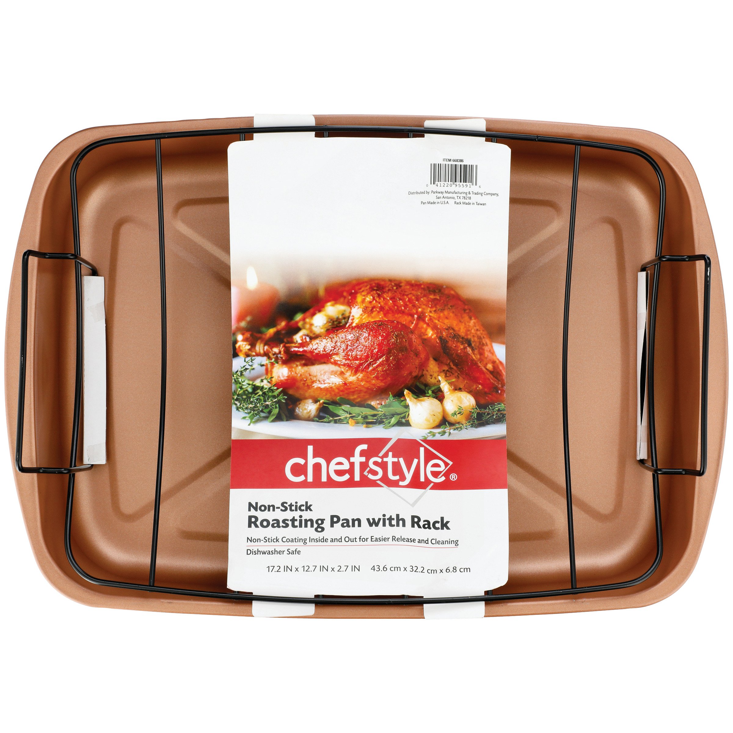 chefstyle Large Roasting Pan Copper Non Stick Shop Pans & dishes at HEB