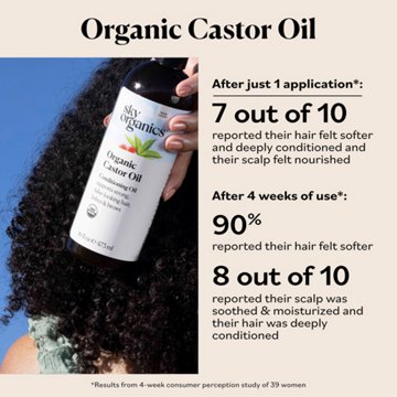 Sky Organics Organic Castor Oil, 16 oz