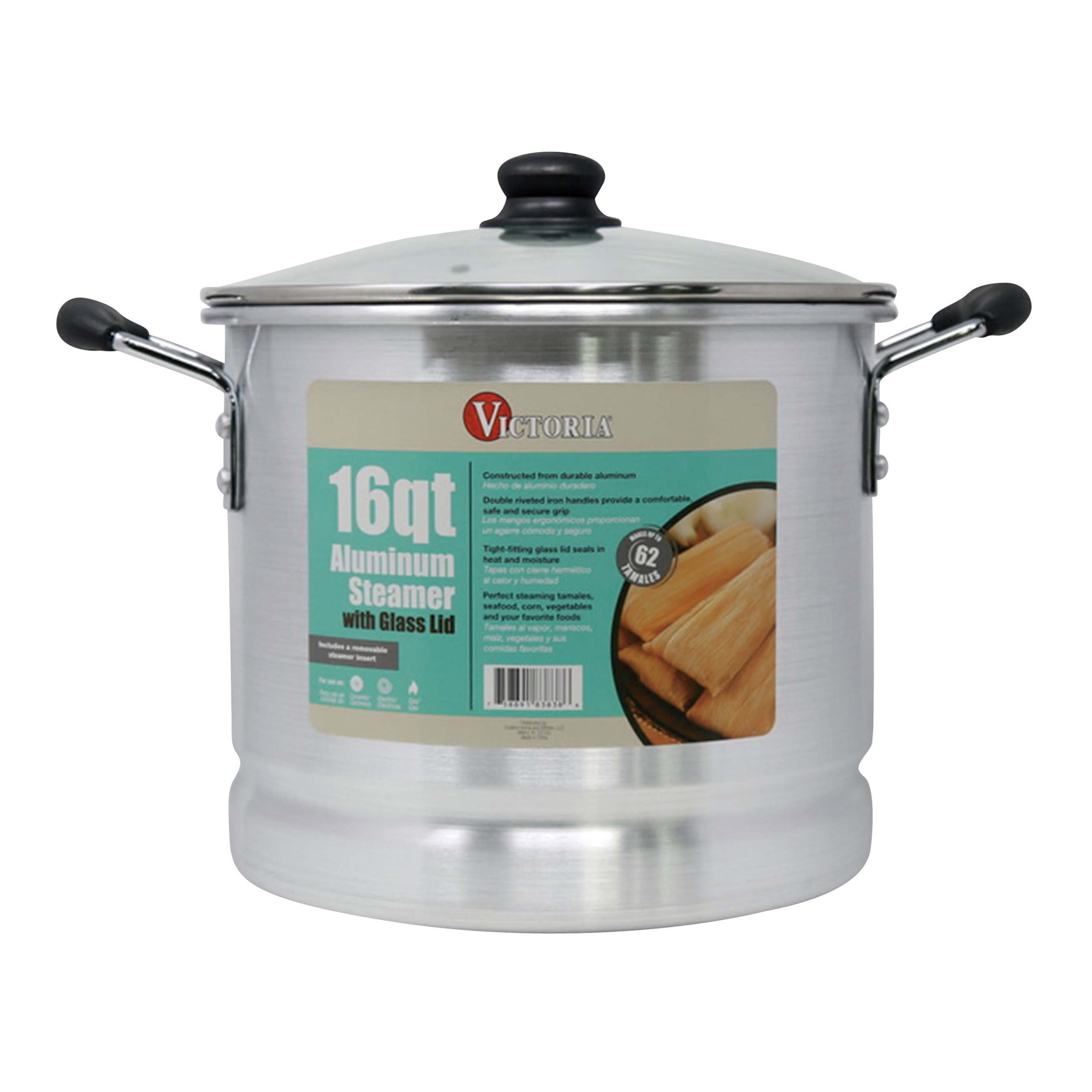 Victoria Aluminum Steamer with Glass Lid Shop Cookware at HEB