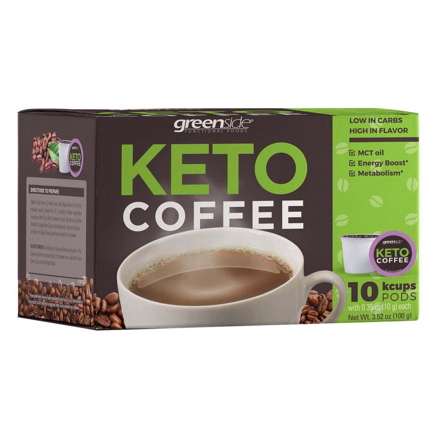 Greenside French Roast Keto Coffee Single Serve Coffee Cups