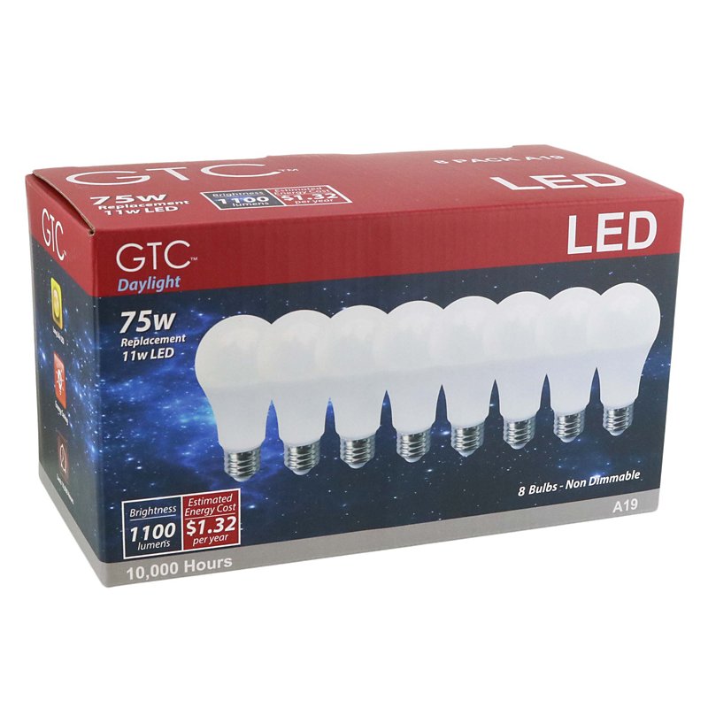 GTC LED 75 Watt A19 Daylight Bulbs - Shop Light Bulbs at H-E-B