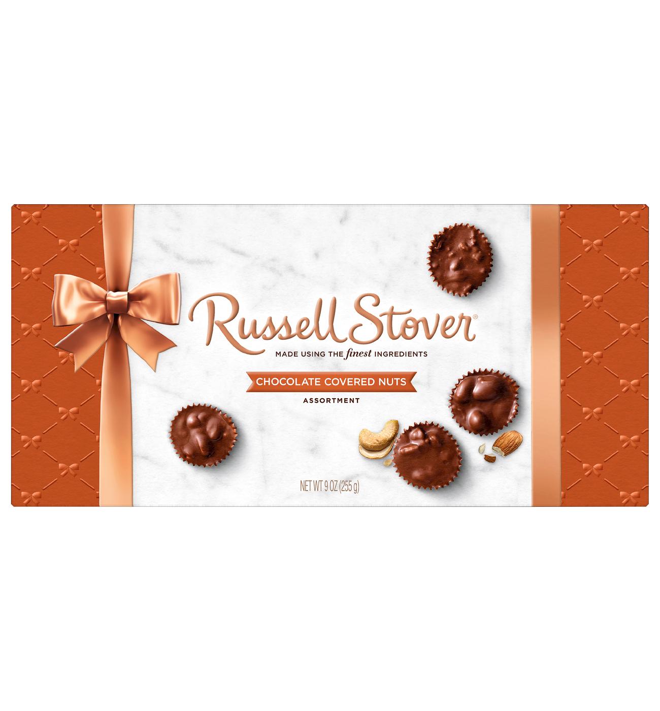 Russell Stover Chocolate Covered Nuts Copper Foil Gift Box; image 1 of 2