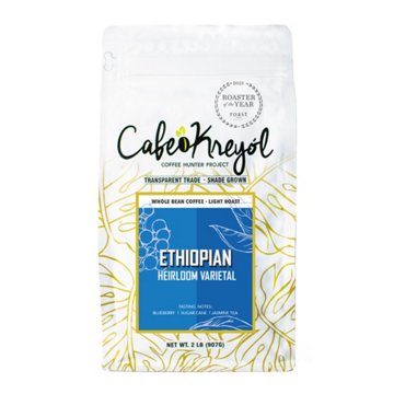 Cafe Kreyol Ethiopian Light Roast Whole Bean Coffee 
