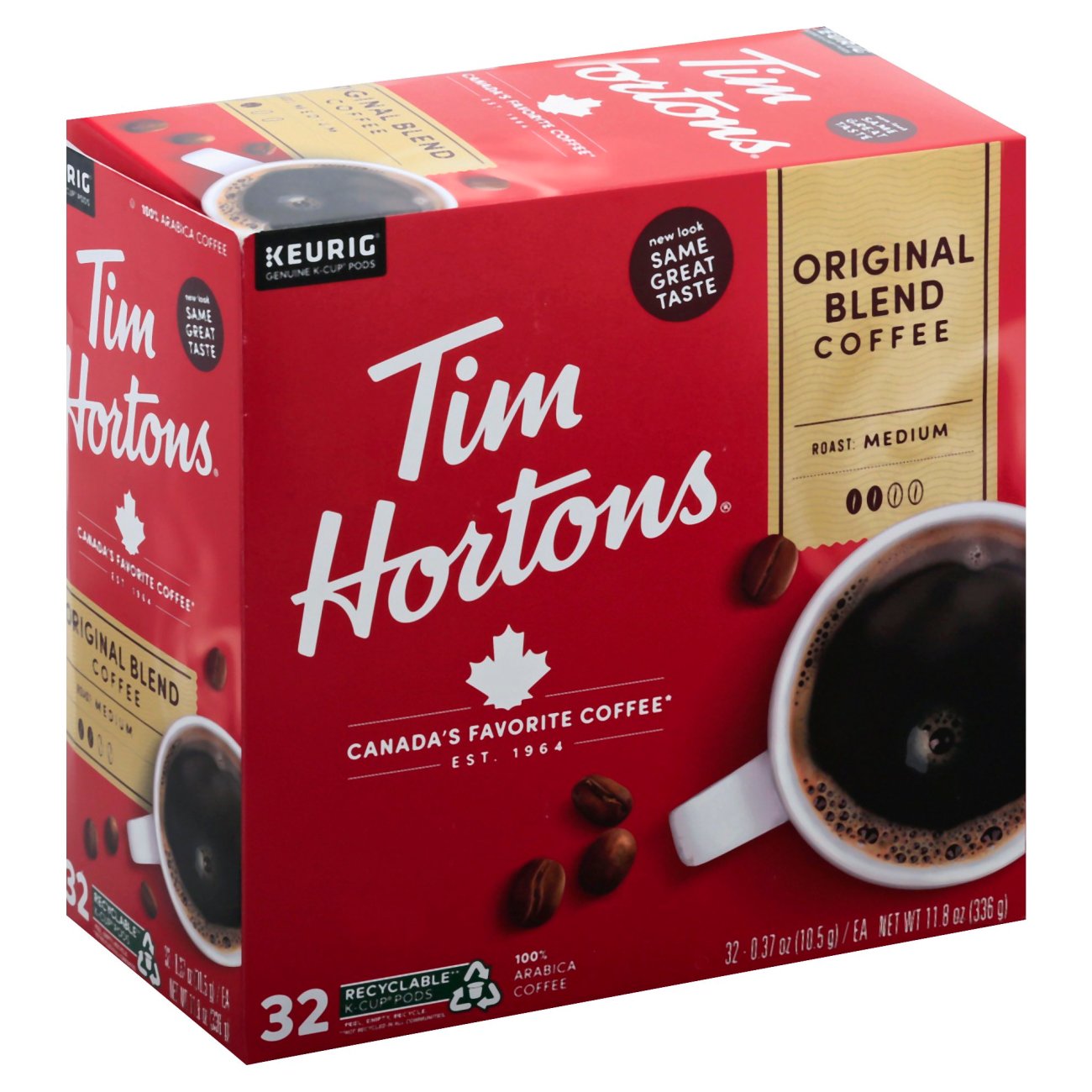  Tim Hortons Original Blend, Medium Roast Coffee, Single-Serve  K-Cup Pods Compatible with Keurig Brewers, 24 Count(Pack of 1) : Grocery &  Gourmet Food