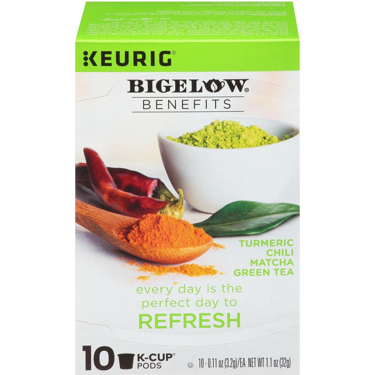 Bigelow Benefits Turmeric Chili Matcha Green Tea Single Serve K Cups