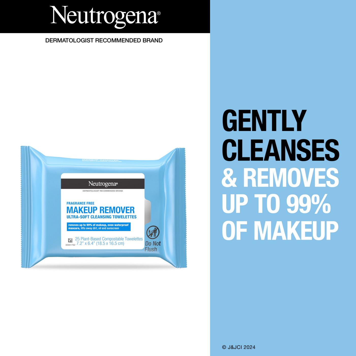 Neutrogena Makeup Remover Cleansing Towelettes - Fragrance Free; image 2 of 6