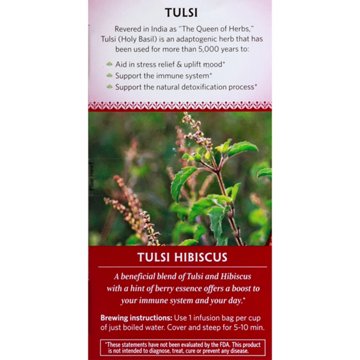 Organic India Tulsi Hibiscus Tea Infusion Bags