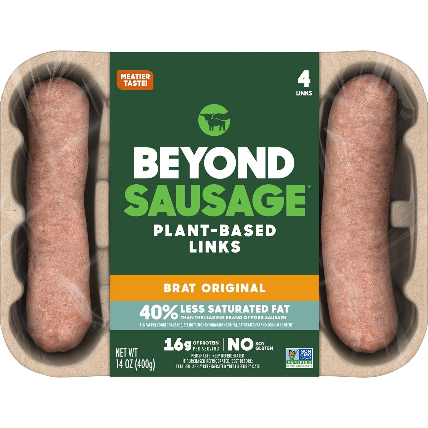 Beyond Meat Beyond Sausage Frozen Plant-Based Links - Brat Original; image 1 of 4
