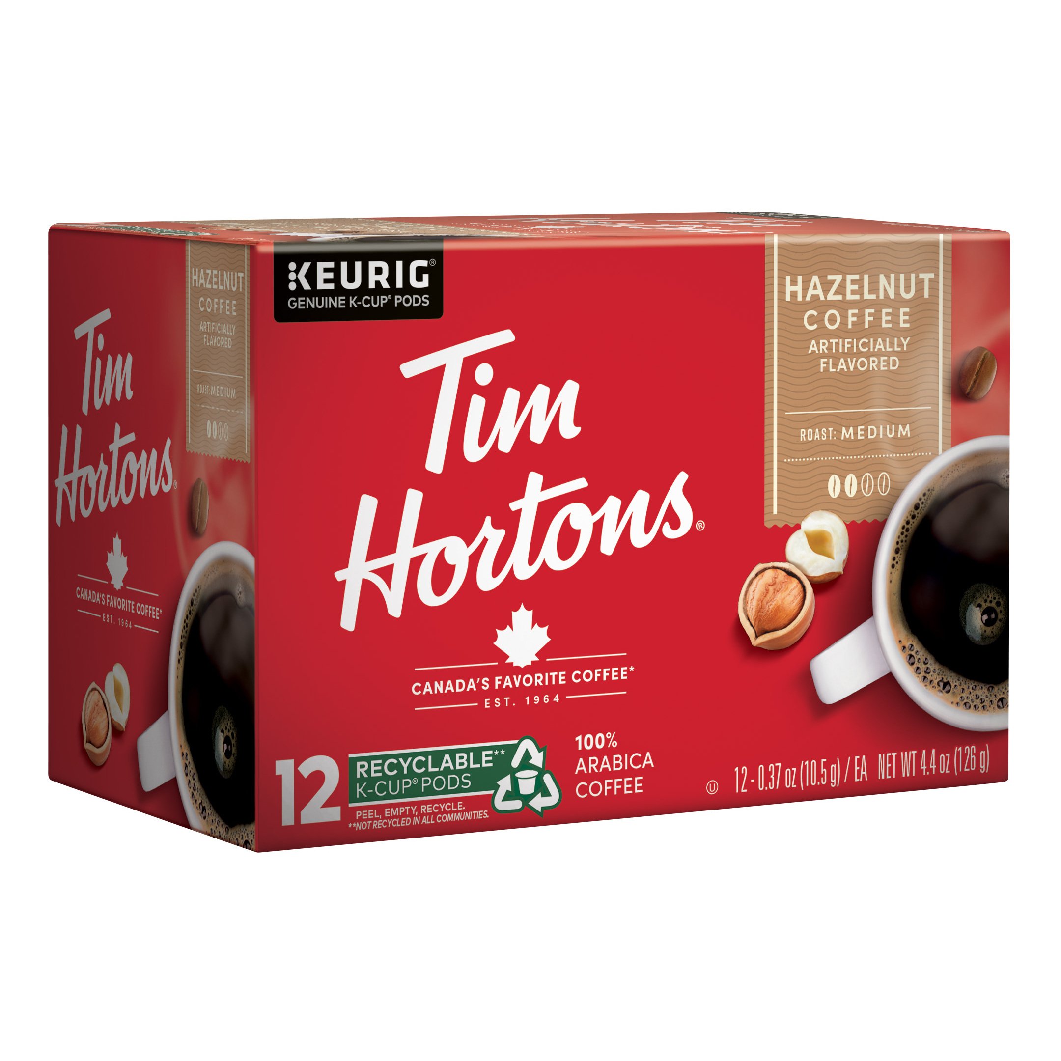 Tim Hortons Hazelnut Medium Roast Single Serve Coffee K Cups Shop Coffee At H E B
